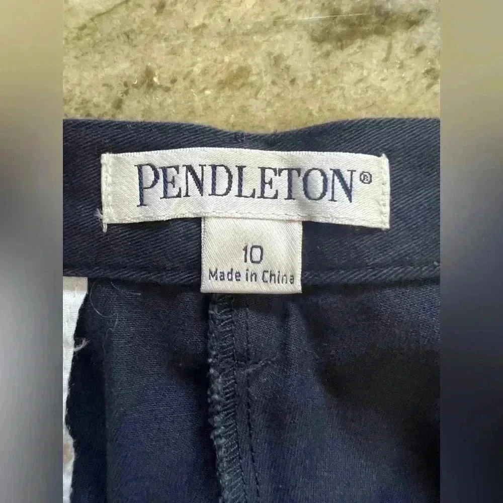 NWT Pendleton Women’s Navy Blue High-Rise Flat Straight Leg Dress Trousers Sz 10 - Picture 6 of 6